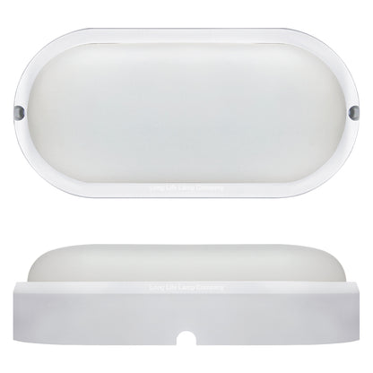 15w Oval LED Bulkhead Light 6500K Cool White - Free delivery on all orders