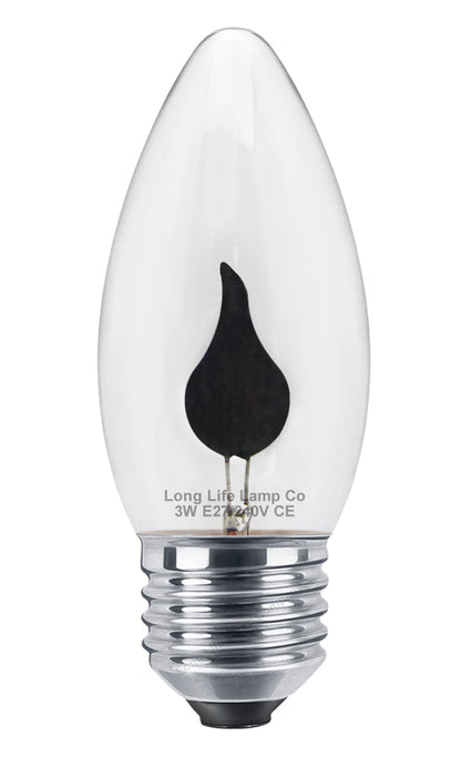 4 x 3w Flicker Flame Candle Light Bulb E27 - Free delivery on all orders