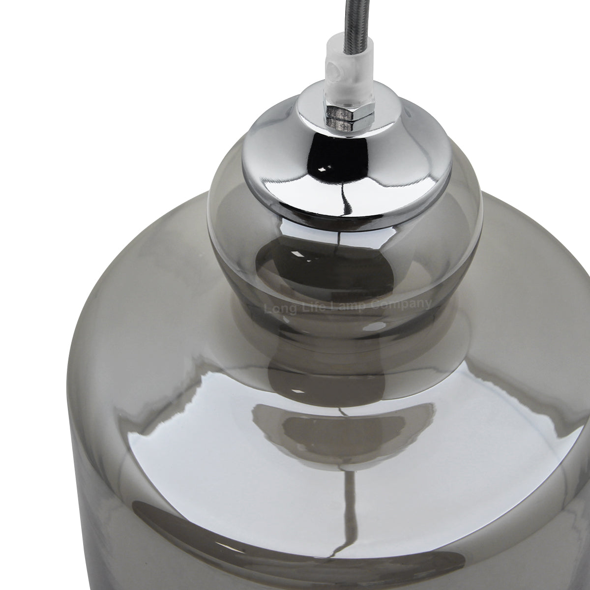 Modern Vintage Grey Smoked Glass Pendant Lamp - Free delivery on all orders