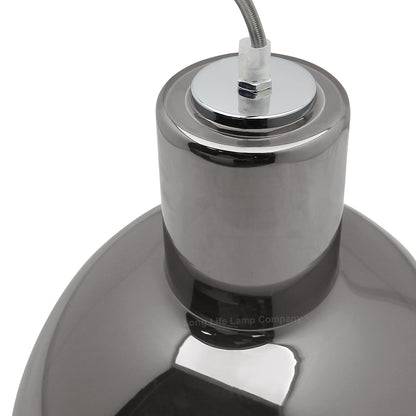 Modern Vintage Ceiling Smoked Grey Glass Pendant Lamp - Free delivery on all orders
