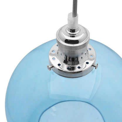 Modern Vintage Blue Glass Globe Ceiling Pendant Lamp M0236
