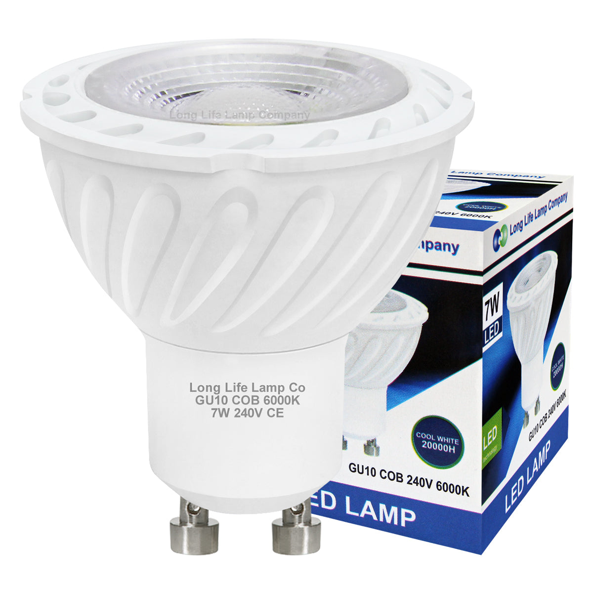 10 Pack 7w COB LED GU10 Replacement 65w Halogen Cool White - Free delivery on all orders
