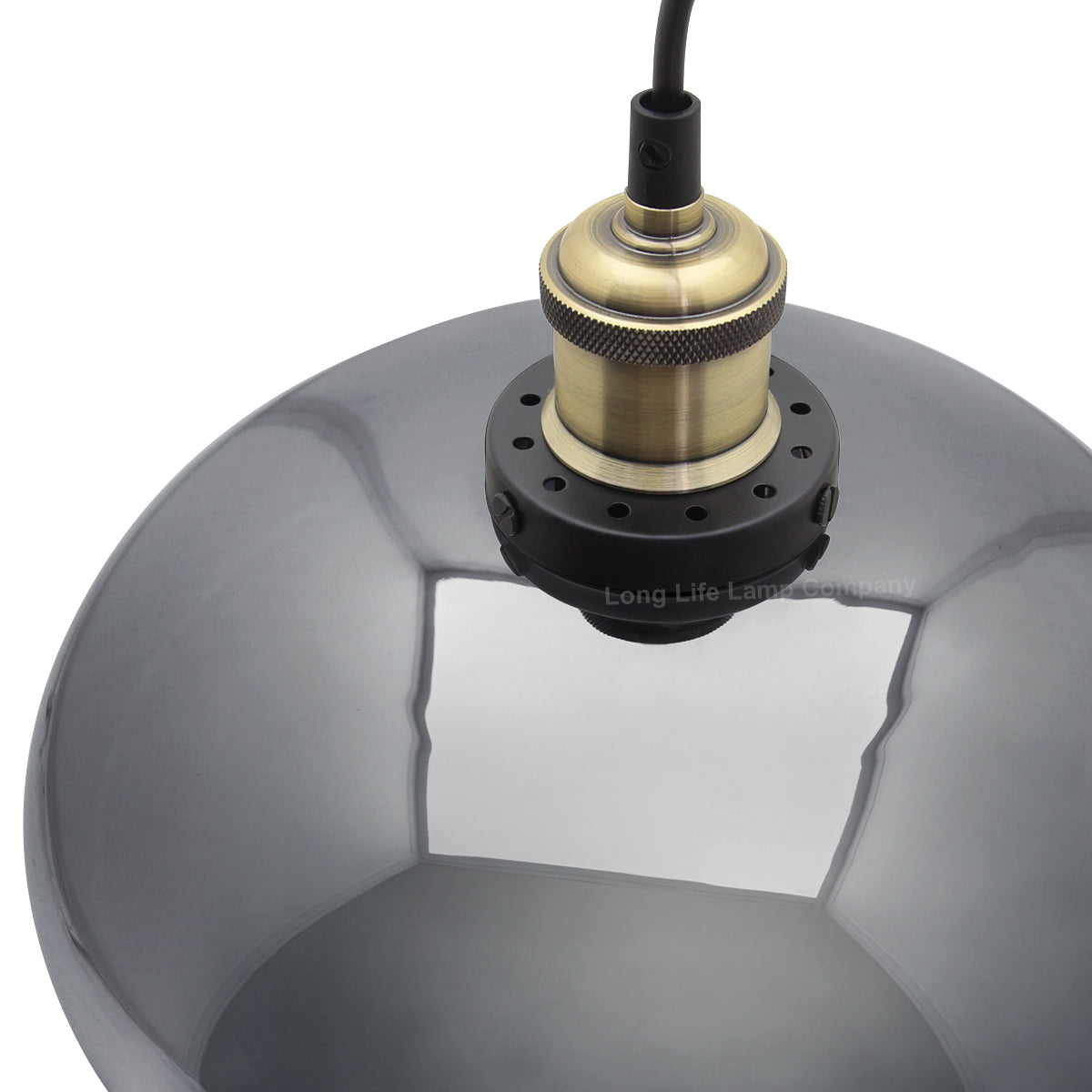 Modern Vintage Smoked Grey Glass Ceiling Pendant Light M0198