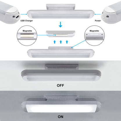 USB Magnetic LED Under Cabinet Light 3W Cool White Touch Sensor - Free delivery on all orders