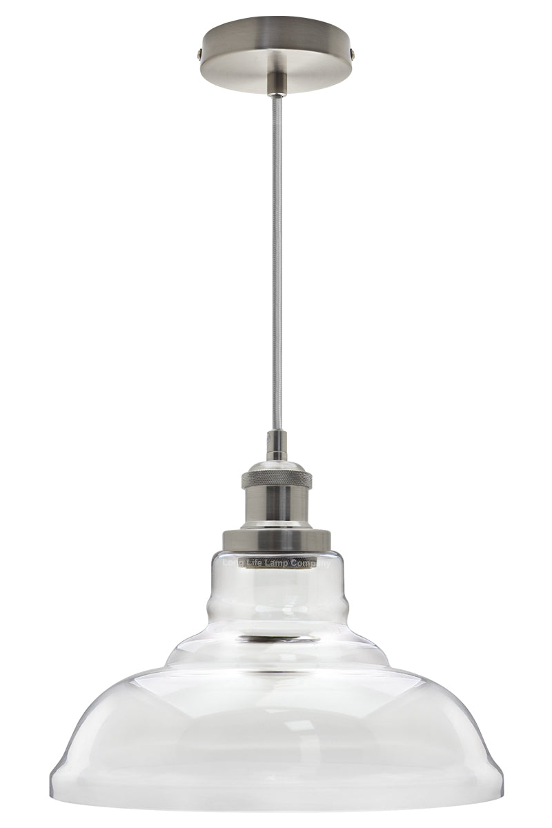 Modern Retro Ceiling Clear Glass Pendant Lamp H3021