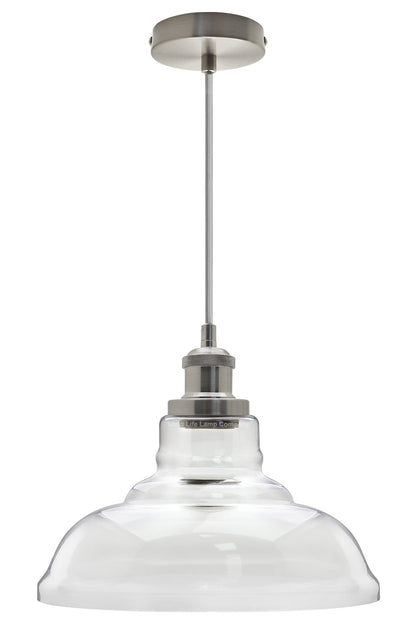 Modern Retro Ceiling Clear Glass Pendant Lamp H3021