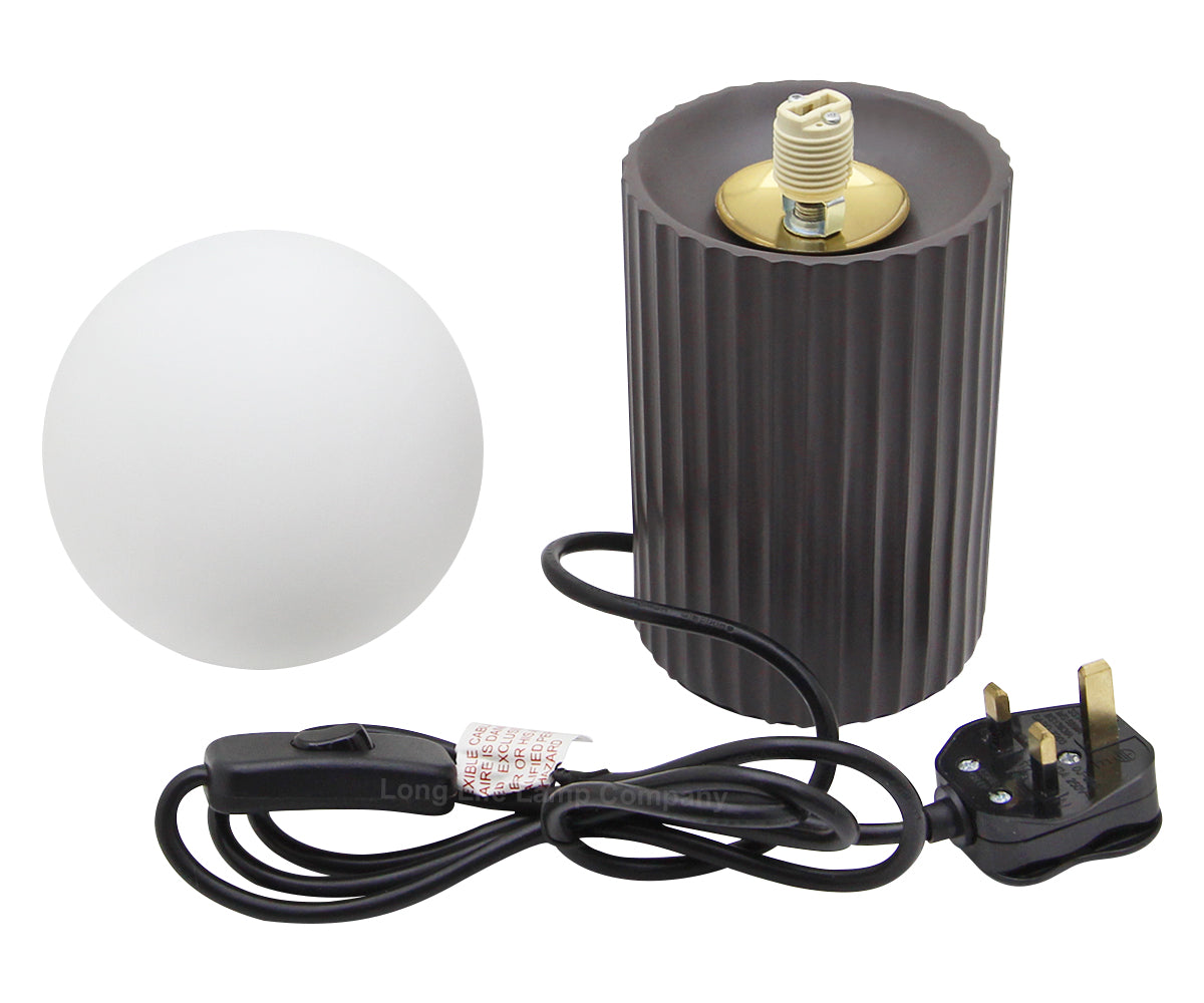 Modern Opaque Globe Opal Sphere Glass Table Lamp - Free delivery on all orders