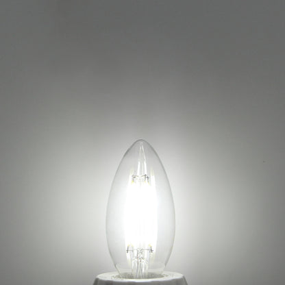 4W LED Candle Light Bulb Cool White 5000K Clear Glass E14