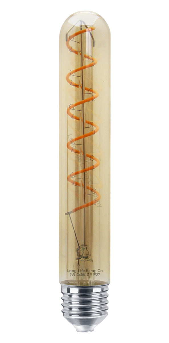 Vintage LED 2W T30 Teardrop Spiral Tube Bulb E27 - Free delivery on all orders