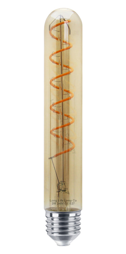 Vintage LED 2W T30 Teardrop Spiral Tube Bulb E27 - Free delivery on all orders