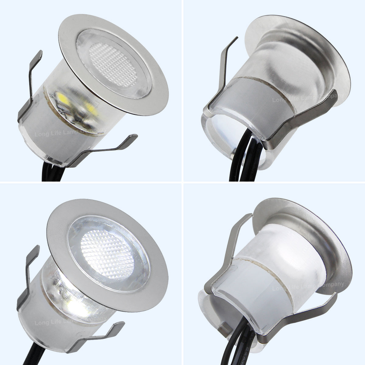 IP68 Outdoor LED Decking Lights 30mm Round Cool White 6500k 10 Kit DEC10CW