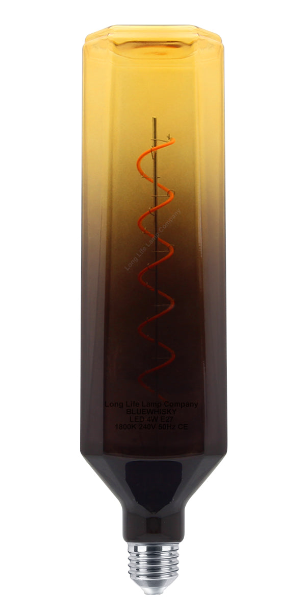 4W LED Decorative Light Bulb Whisky Bottle Yellow Gradient Glass E27 Spiral Filament  YELWHISKY