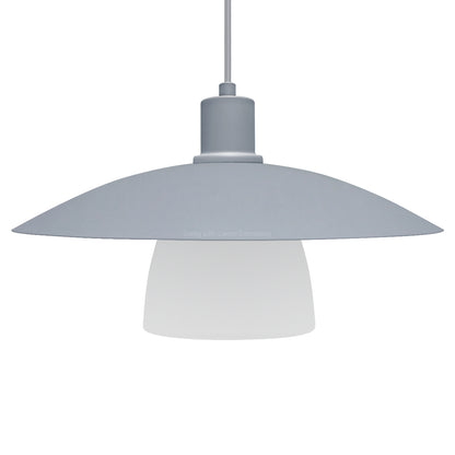 Modern Ceiling Pendant Light Grey Frosted Glass