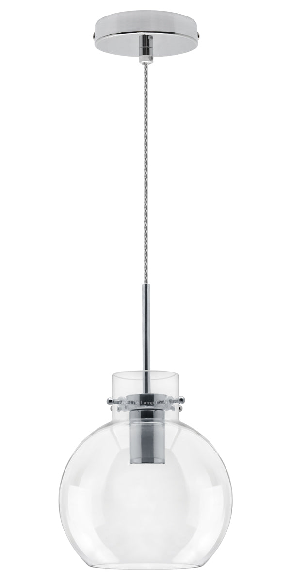 Modern Clear Glass Globe Ceiling Pendant Light Ball Lamp Shade H3132