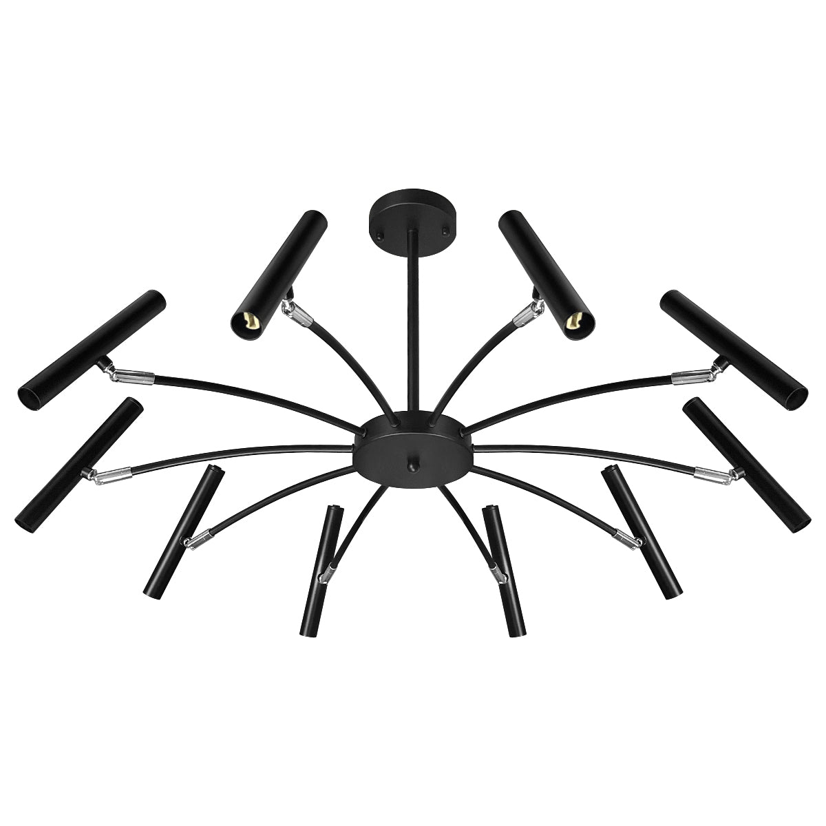 10 Lamp Ceiling Black Cluster Sputnik Pendant Light Adjustable Beam Angle With G9