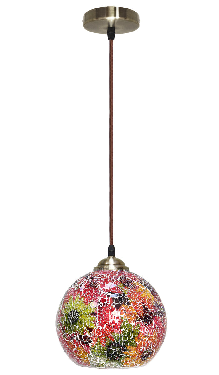 Vintage Glass Globe Ceiling Hanging Pendant Light Shade Mosaic Lighting - Free delivery on all orders