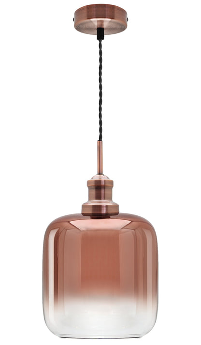 Modern Vintage Glass Copper Pendant Light M0201