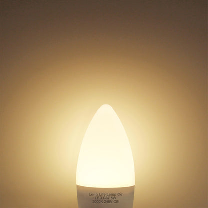 5w Frosted Cover LED Candle Warm White 3000K
