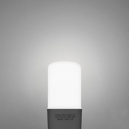 9w LED Stick Light Bulb B22 Cool White 3U Replacement 60w Equivalent - Free delivery on all orders