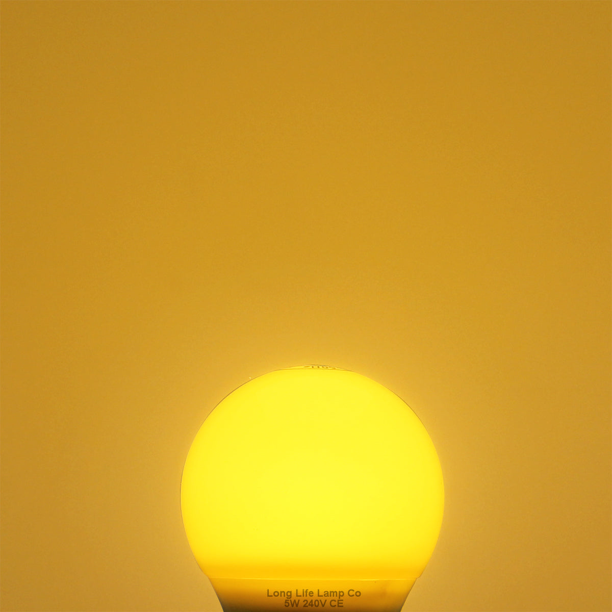 5w LED Yellow GLS Light Bulb E27 Edison Screw