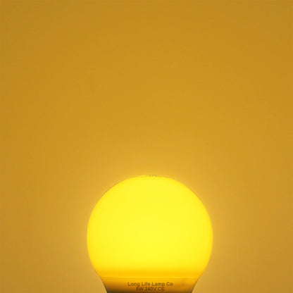5w LED Yellow GLS Light Bulb E27 Edison Screw