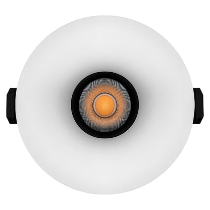 Round 10W LED recessed spotlight providing comfortable warm white illumination for interiors