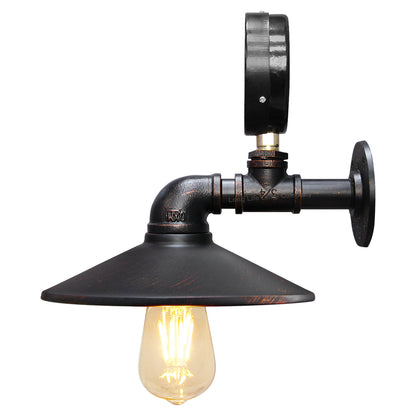 Industrial Water Pipe Wall Light with Pressure Gauge