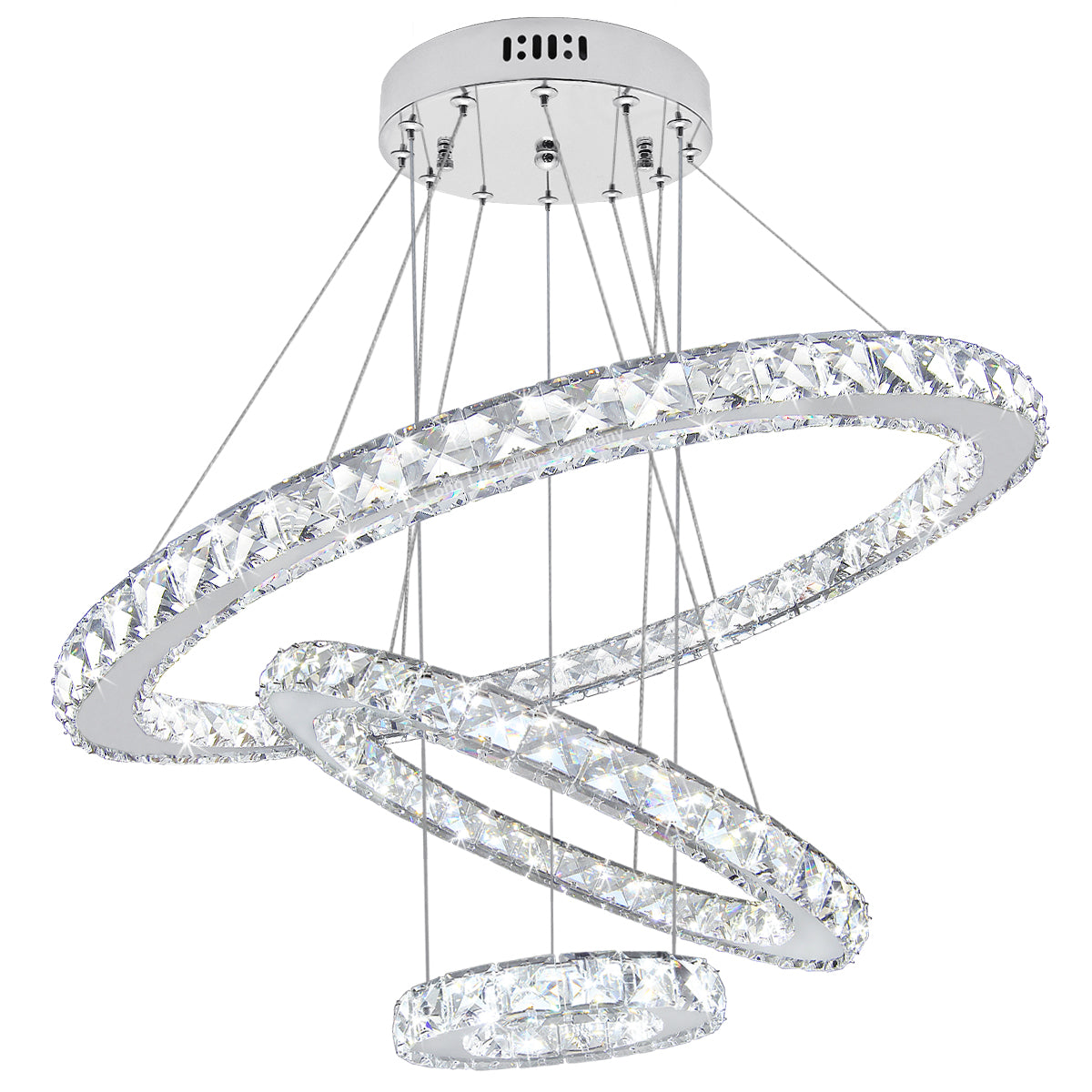 Modern Round Chandelier LED Ring Pendant Ceiling Light Cool White M0172