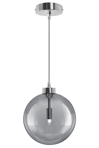 Modern Vintage Ceiling Smoked Grey Globe Pendant Light - Free delivery on all orders