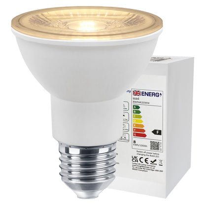 PAR20 8w Warm White 38 Degree Beam - Free delivery on all orders