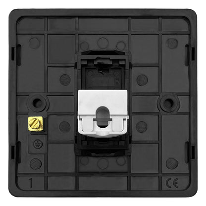 Matt Black 1 Gang Ethernet Data Socket 8 Terminal CAT6 Screwless BL442