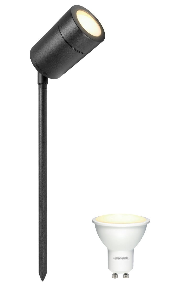 4w, 5w, 6w Adjustable Black GU10 Garden Spike - Energy Light Bulbs - Free delivery on all orders