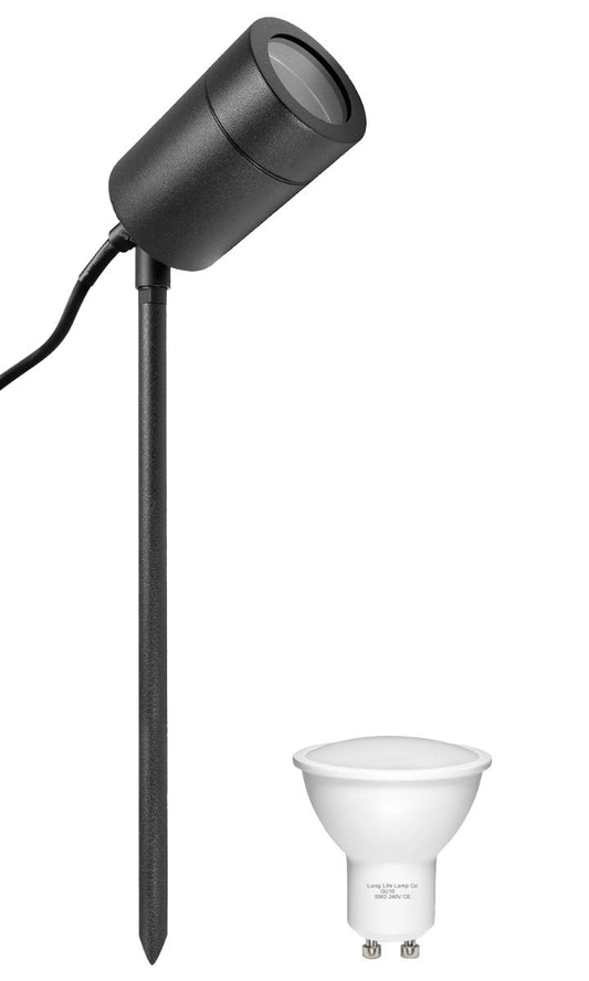 4w, 5w, 6w Adjustable Black GU10 Garden Spike - Energy Light Bulbs - Free delivery on all orders