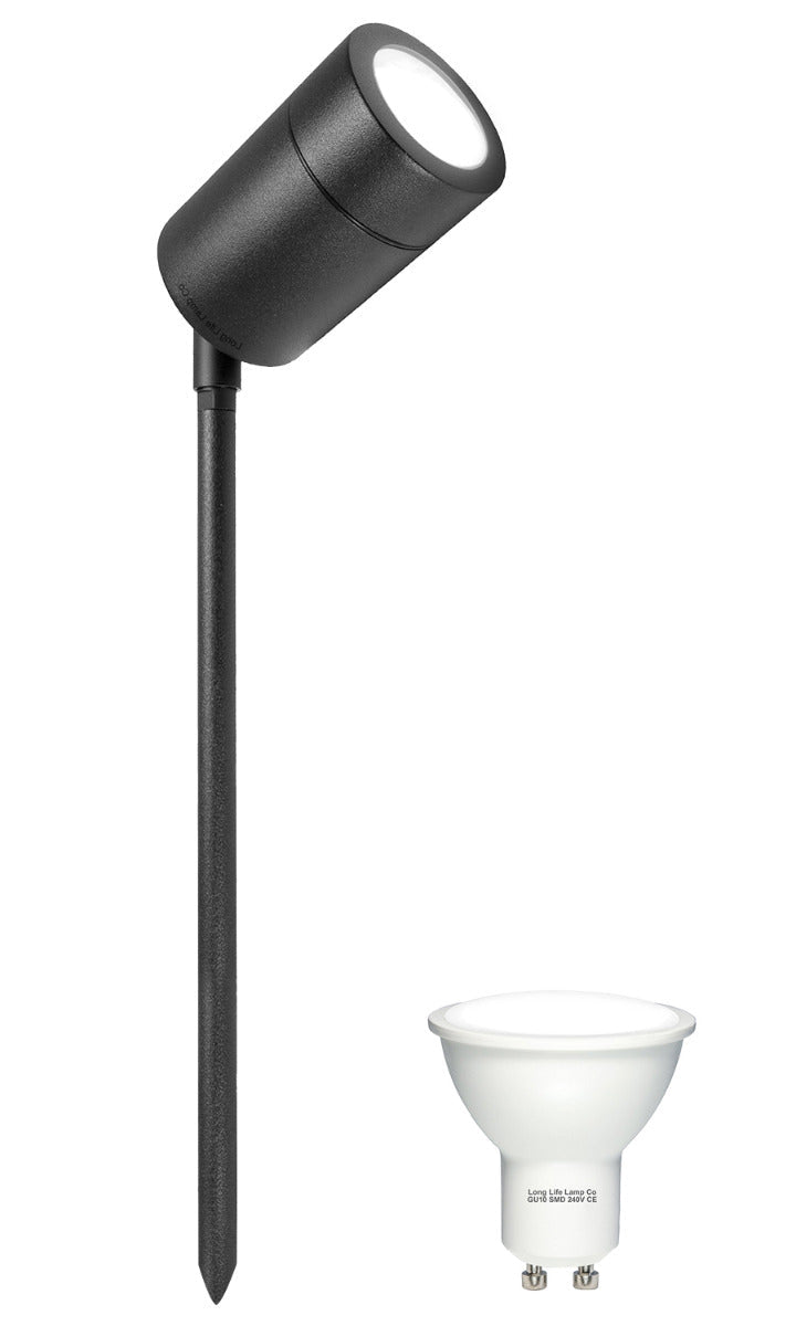 4w, 5w, 6w Adjustable Black GU10 Garden Spike - Energy Light Bulbs - Free delivery on all orders