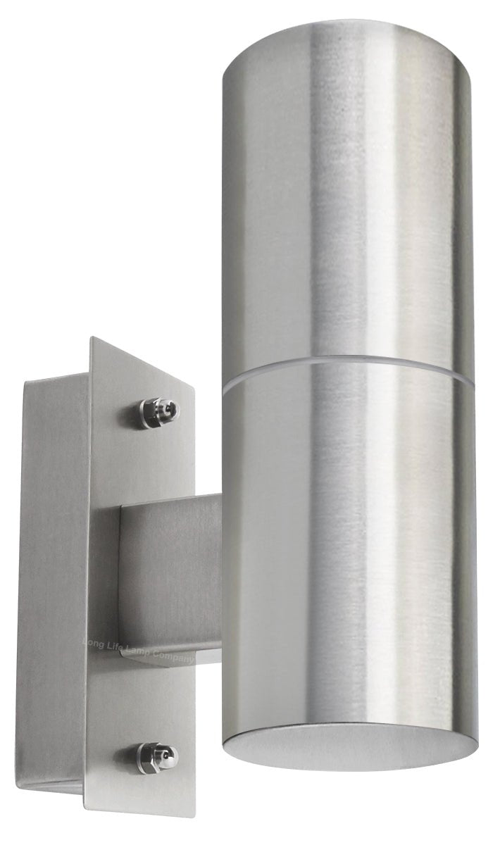 4W 5W 6W LED Single Brushed Stainless Steel Wall Light with GU10 - Energy Light Bulbs - Free delivery on all orders