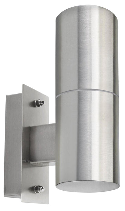 4W 5W 6W LED Single Brushed Stainless Steel Wall Light with GU10 - Energy Light Bulbs - Free delivery on all orders