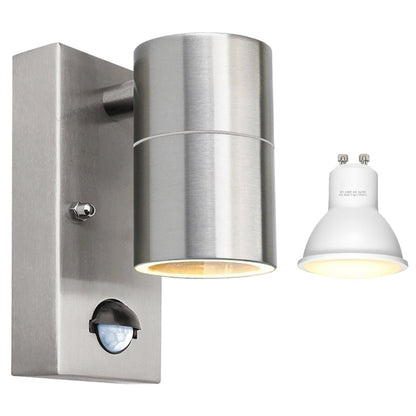 4w, 5w, 6w Outdoor Down Wall Light IP44 with PIR Movement Sensor - Energy Light Bulbs - Free delivery on all orders