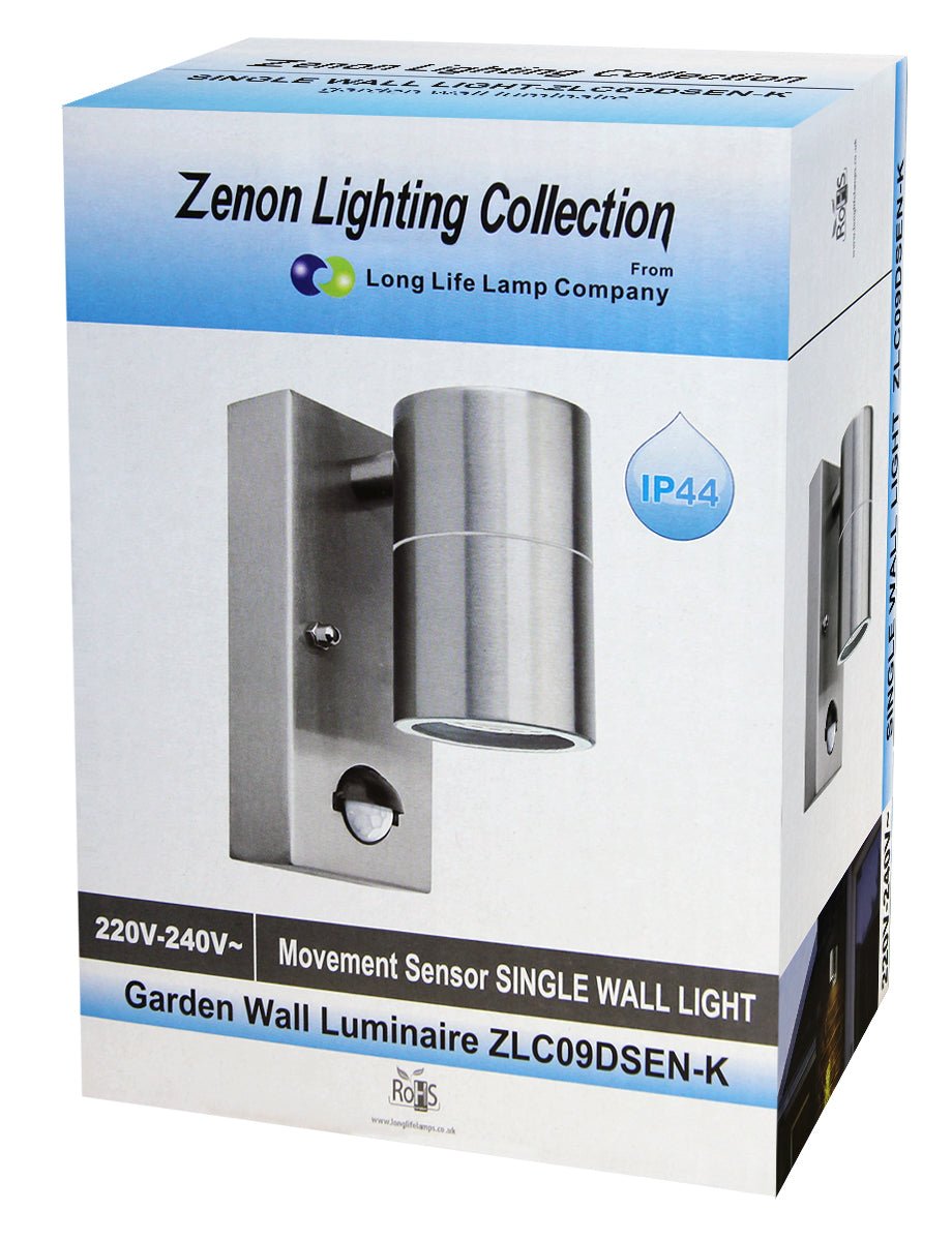 4w, 5w, 6w Outdoor Down Wall Light IP44 with PIR Movement Sensor - Energy Light Bulbs - Free delivery on all orders
