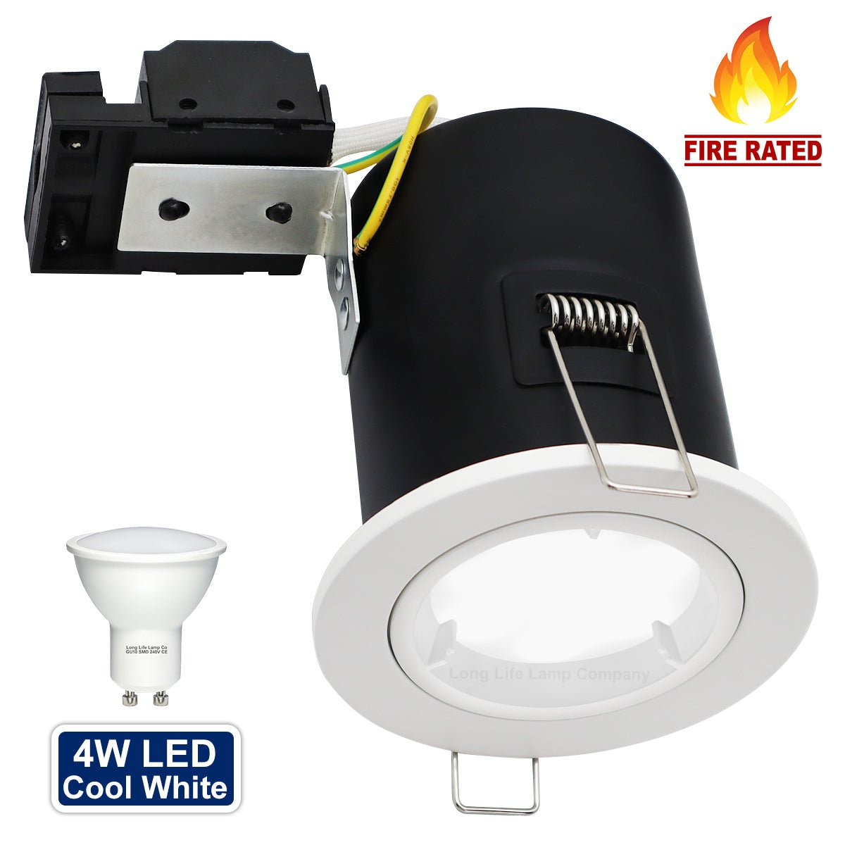 4w 5w 6w White Fixed LED Fire Rated Downlight - Energy Light Bulbs - Free delivery on all orders