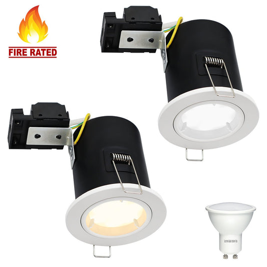 4w 5w 6w White Fixed LED Fire Rated Downlight - Energy Light Bulbs - Free delivery on all orders