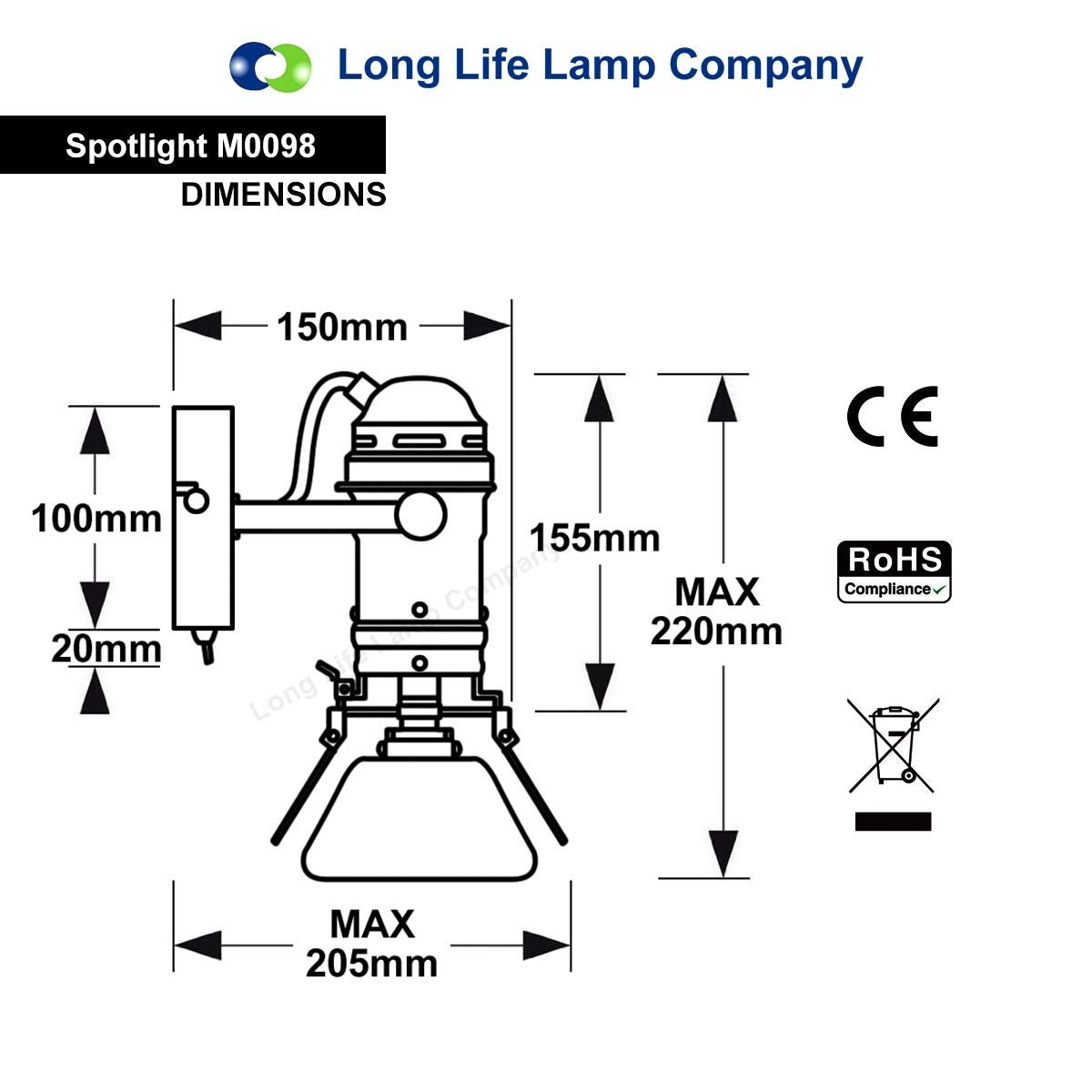 4w Black Industrial Flush Mount Single Adjustable Ceiling Or Wall Spotlight - Energy Light Bulbs - Free delivery on all orders