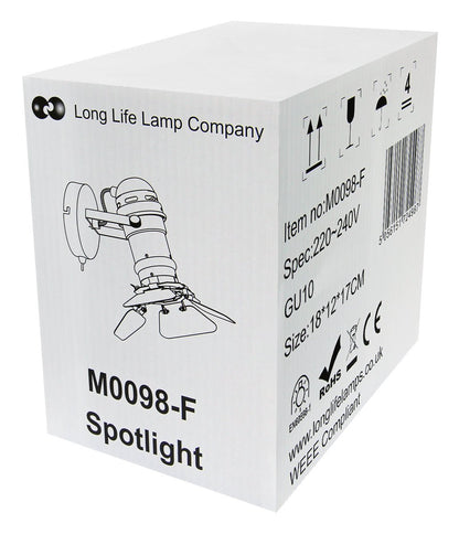 4w Black Industrial Flush Mount Single Adjustable Ceiling Or Wall Spotlight - Energy Light Bulbs - Free delivery on all orders