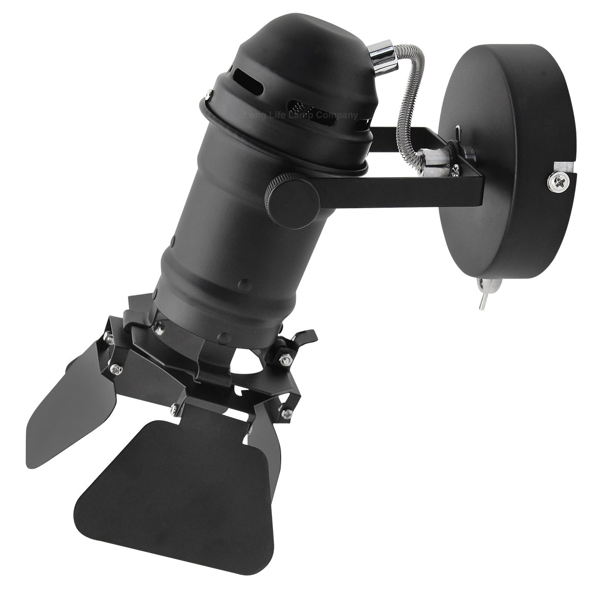 4w Black Industrial Flush Mount Single Adjustable Ceiling Or Wall Spotlight - Energy Light Bulbs - Free delivery on all orders