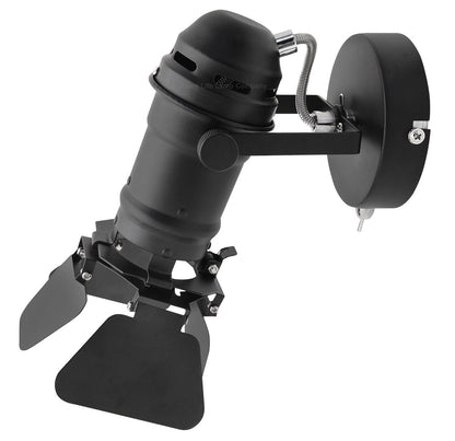4w Black Industrial Flush Mount Single Adjustable Ceiling Or Wall Spotlight - Energy Light Bulbs - Free delivery on all orders