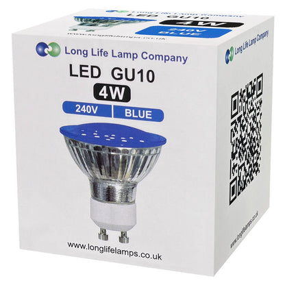 4w Blue GU10 LED Colour Light Bulb - Energy Light Bulbs - Free delivery on all orders