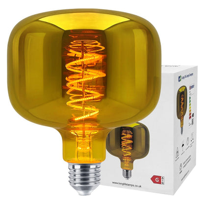 4w Coil LED Filament Light Bulb E27 Gold Mirror Glass Decorative Lamp - Energy Light Bulbs - Free delivery on all orders
