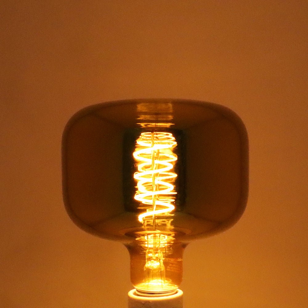 4w Coil LED Filament Light Bulb E27 Gold Mirror Glass Decorative Lamp - Energy Light Bulbs - Free delivery on all orders