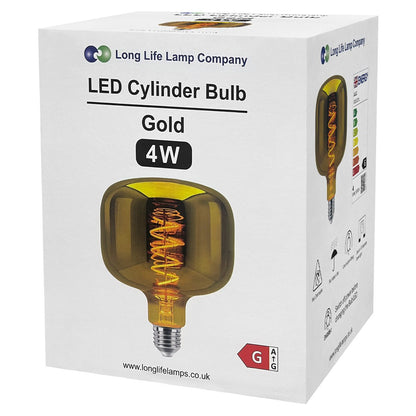 4w Coil LED Filament Light Bulb E27 Gold Mirror Glass Decorative Lamp - Energy Light Bulbs - Free delivery on all orders