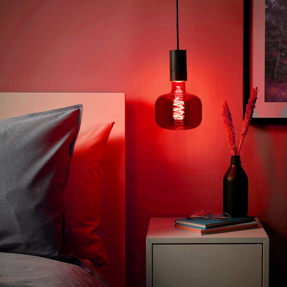 4w Coil LED Filament Light Bulb E27 Red Mirror Glass Decorative Lamp - Energy Light Bulbs - Free delivery on all orders