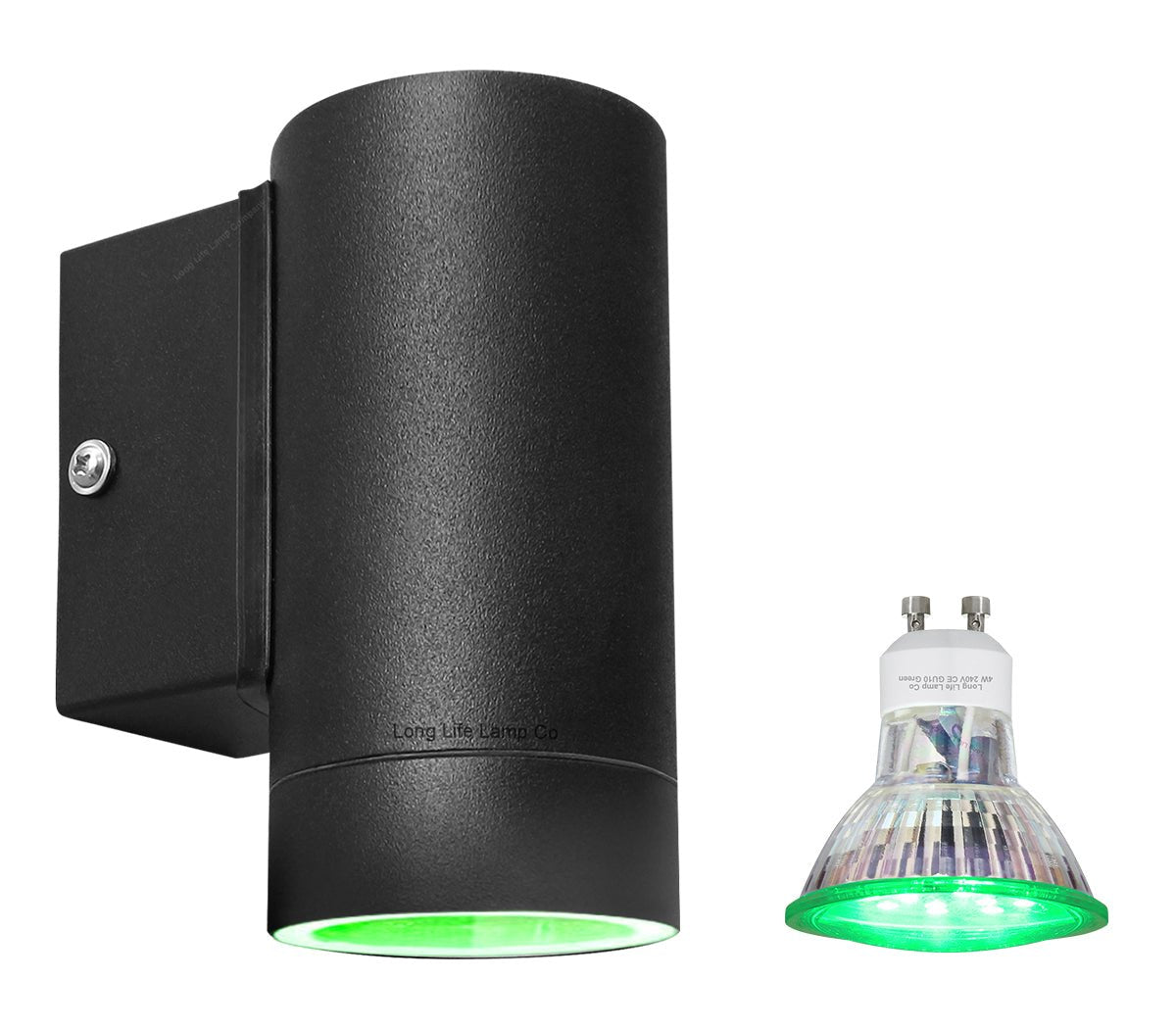 4w Coloured Single Black LED Wall Down Light Blue, Red, Green, Yellow - Energy Light Bulbs - Free delivery on all orders